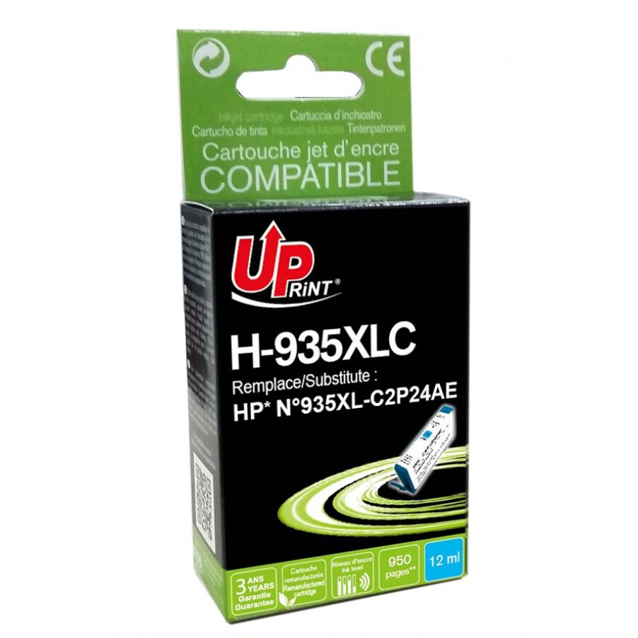 Cartus cerneala UPRINT HJ935XLCUP Cyan, 12 ml, compatibil C2P24AE