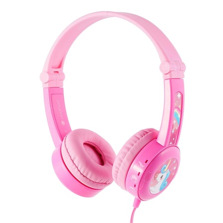 Детски слушалки BuddyPhones Travel Pink
