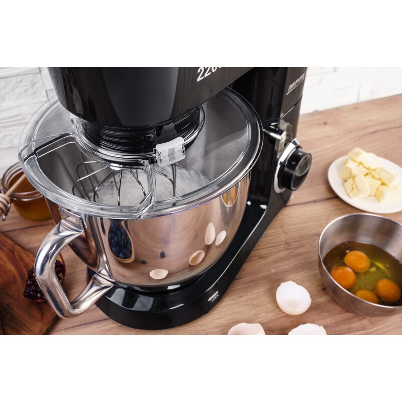 Robot Pâtissier MPM MRK-19 2200W - Bol 6,5L Inox, 6 Vitesses, Système Planétaire