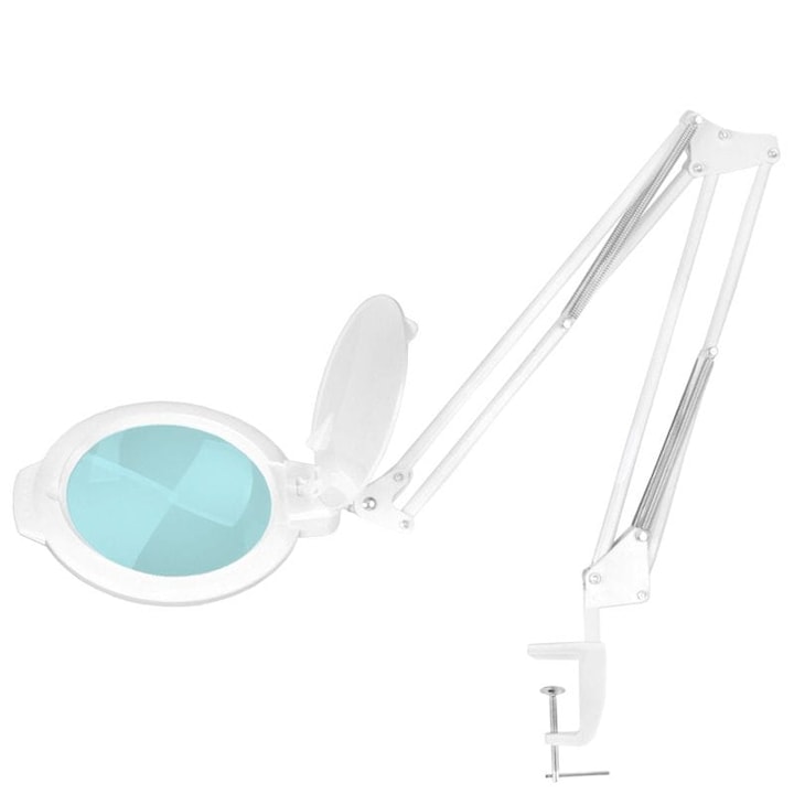 Козметична лампа с лупа Activeshop MOONLIGHT 8013/6'', LED SMD, 10W, Бял