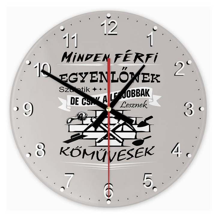 Zidarii sunt cel mai bun ceas de perete rotund din sticla