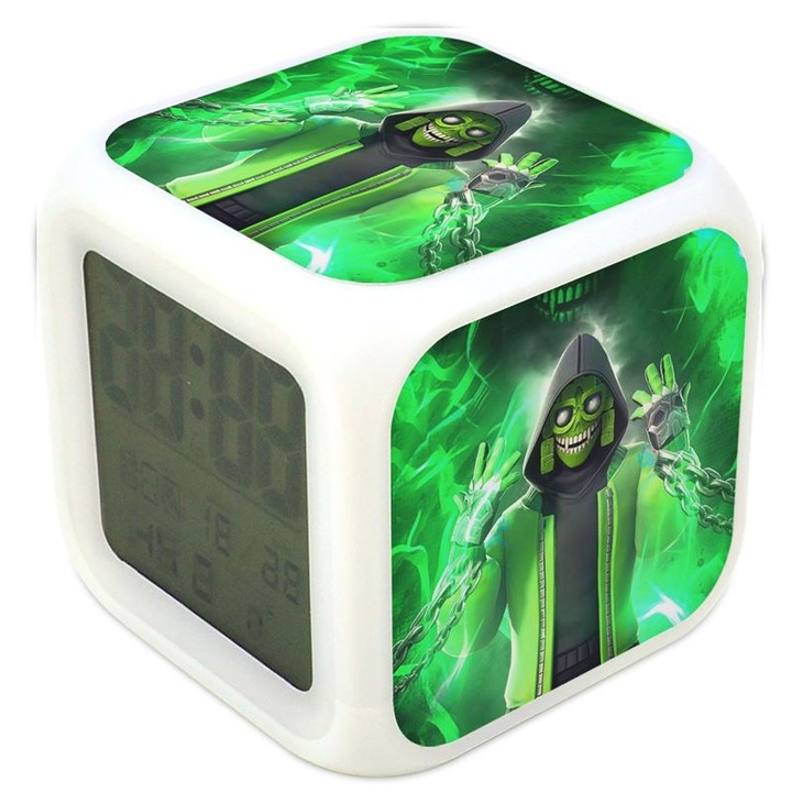 Termometru cu ceas cu alarma si cu schimbare de culoare Fortnite 58