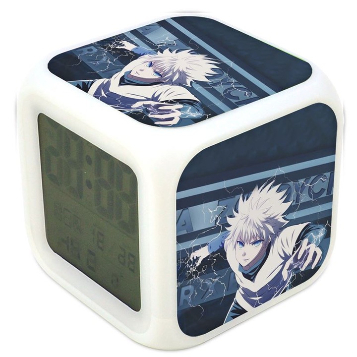 Hunter X Hunter 19 termometru cu ceas desteptator iluminat cu schimbare de culoare