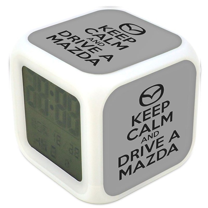 Pastrati-va calmul Mazda termometru cu ceas cu alarma iluminat, care schimba culoarea