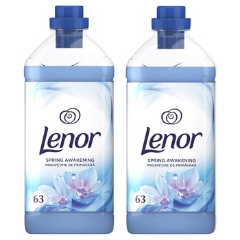 Pachet promo: Balsam de rufe Lenor Spring, 2x63 spalari, 2x1.9L Pachet promo: Balsam de rufe Lenor Spring, 2x63 spalari, 2x1.9L