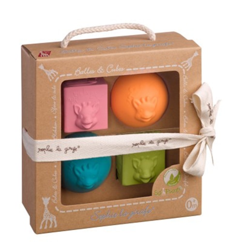 Set jucarii bebelusi Vulli So Pure, Cuburi si mingi