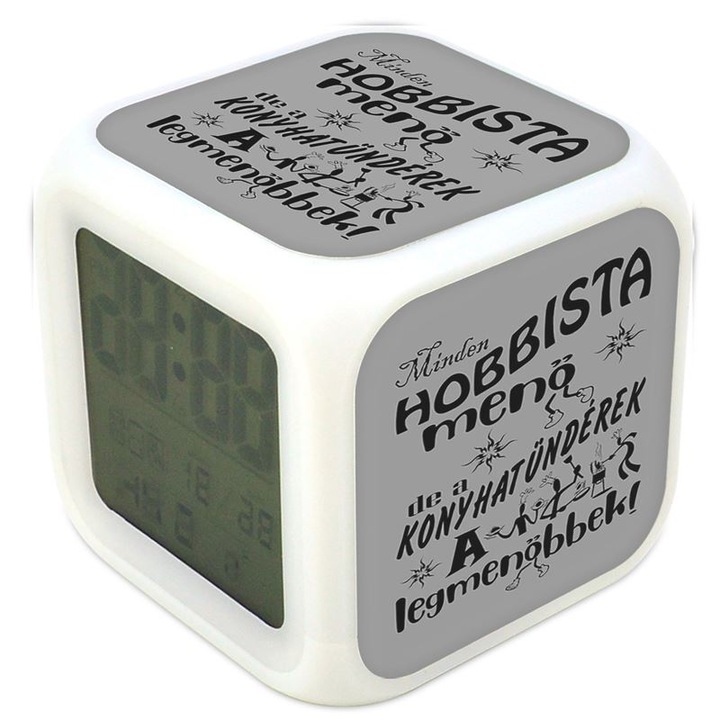 Zanele din bucatarie sunt cel mai tare termometru cu ceas desteptator cu 1 culoare care schimba