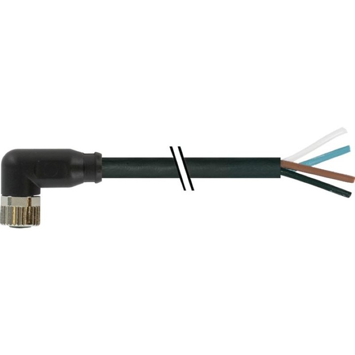 Conector M8 pentru senzori de proximitate 4 pini cotit precablat M84PMC2M