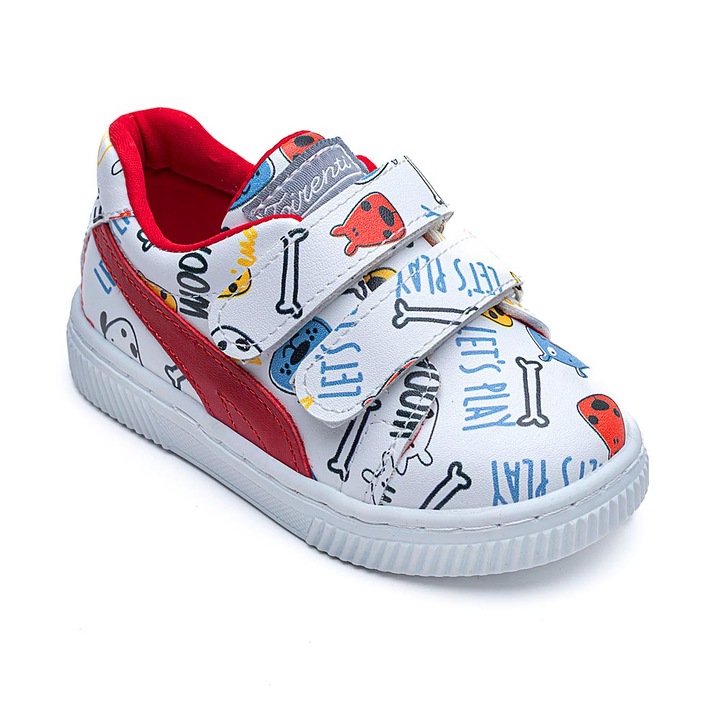 Ежедневни обувки Kidopo Cartoons, Червен/Бял