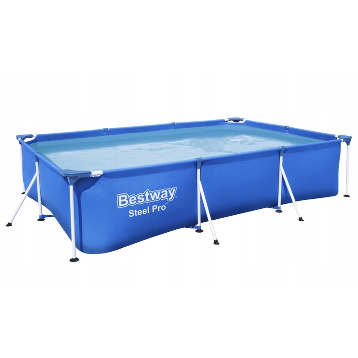 BESTWAY 56404 Steel Pro Fémvázas szögletes medence, 300x201x66 cm