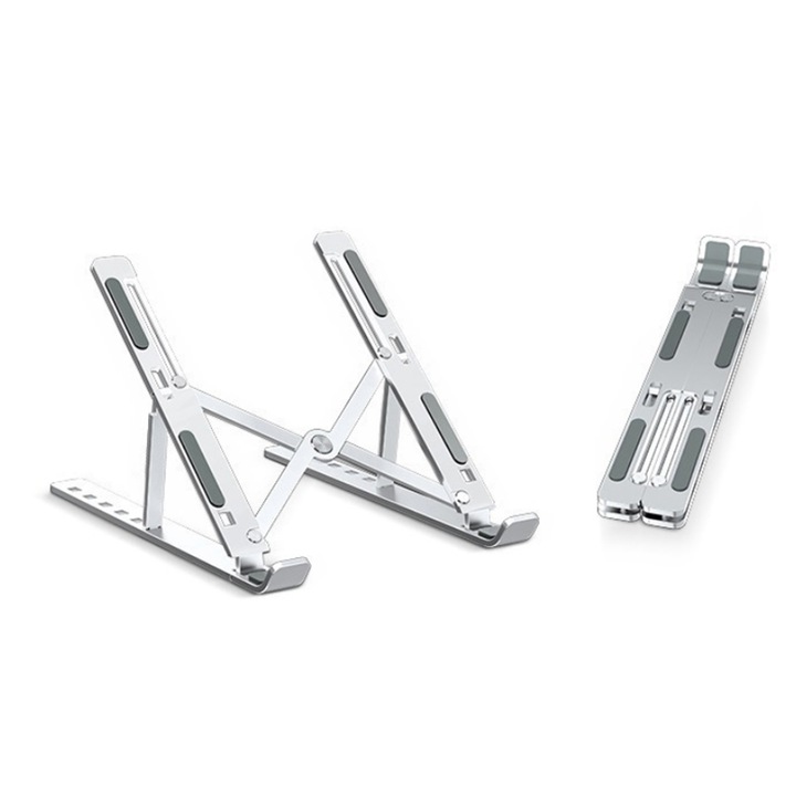 Suport pentru laptop AlianX N3, Pliabil, Reglabil, Argintiu