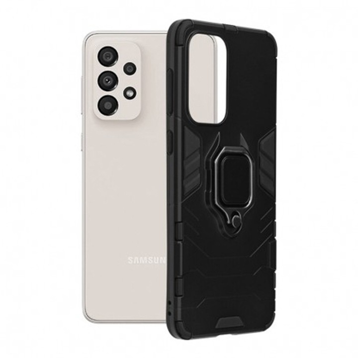 Husa de protectie pentru Samsung Galaxy A33 5G, Army Shield, Armor Ring Holder, Negru