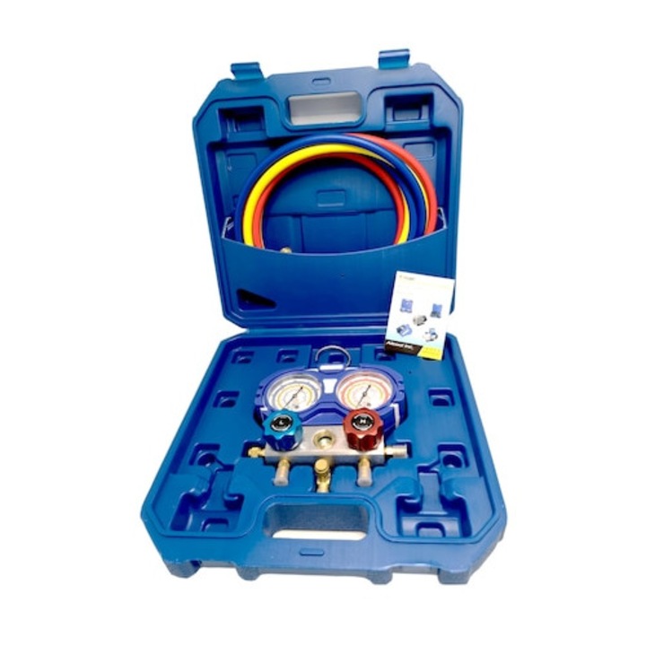 Baterie manometre freon furtune incluse 120 cm VMG-2-R600-B Value