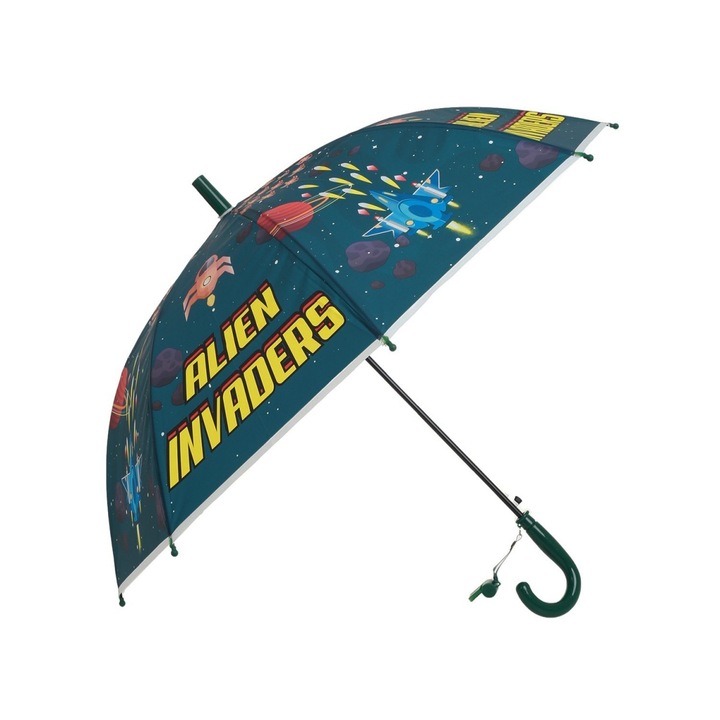 Hosszú automata pvc esernyő gyerekeknek PAMI, U-S621-341, 50 cm, 8 küllős, 50 cm, Tengerészkék