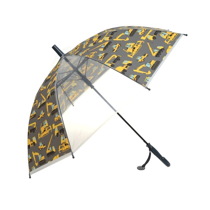 Hosszú automata pvc esernyő gyerekeknek PAMI, U-S621-342, 50 cm, 8 küllős, 54 cm, Barna