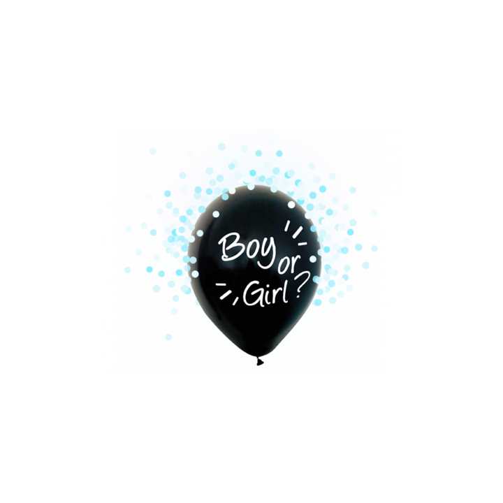 Set 4 baloane si accesorii pentru asteptarea bebelusului boy or girl Albastru