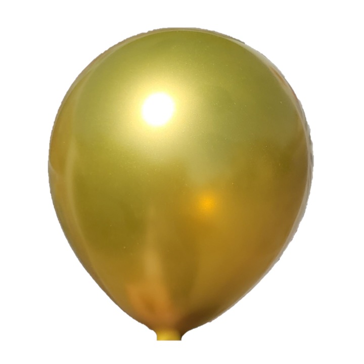 Set 10 baloane latex chrome auriu oglinda 30 cm