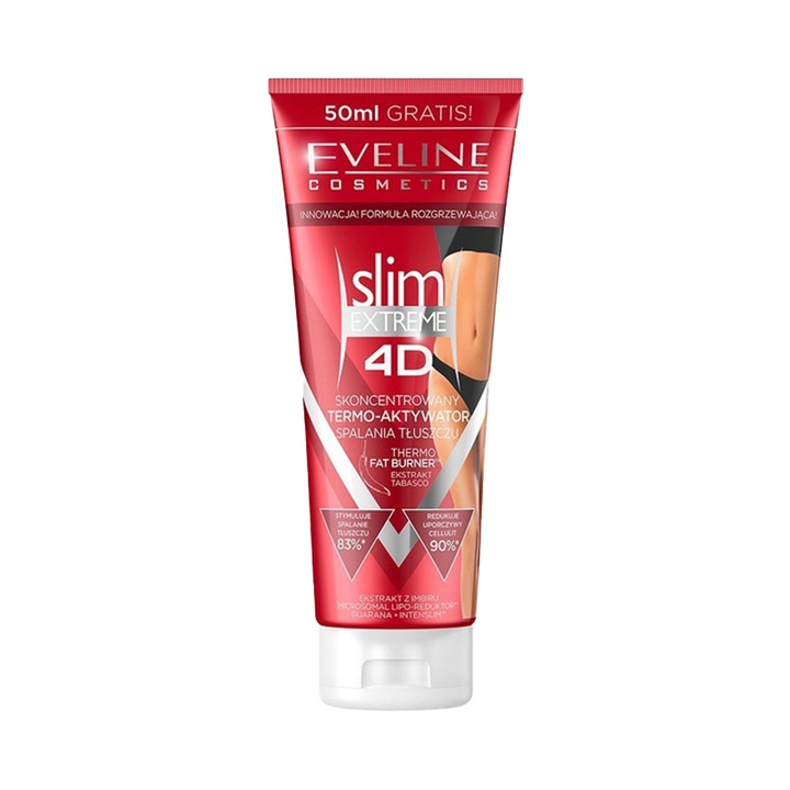 Ser termoactiv anticelulitic Slim Extreme 4D, Eveline Cosmetics, 250 ml