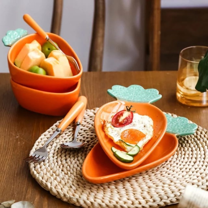 Set vesela din ceramica, Carrot, 2 piese