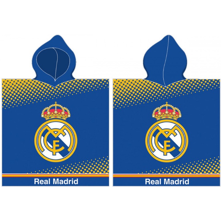 Кърпа-пончо Реал Мадрид синя 55x110 см