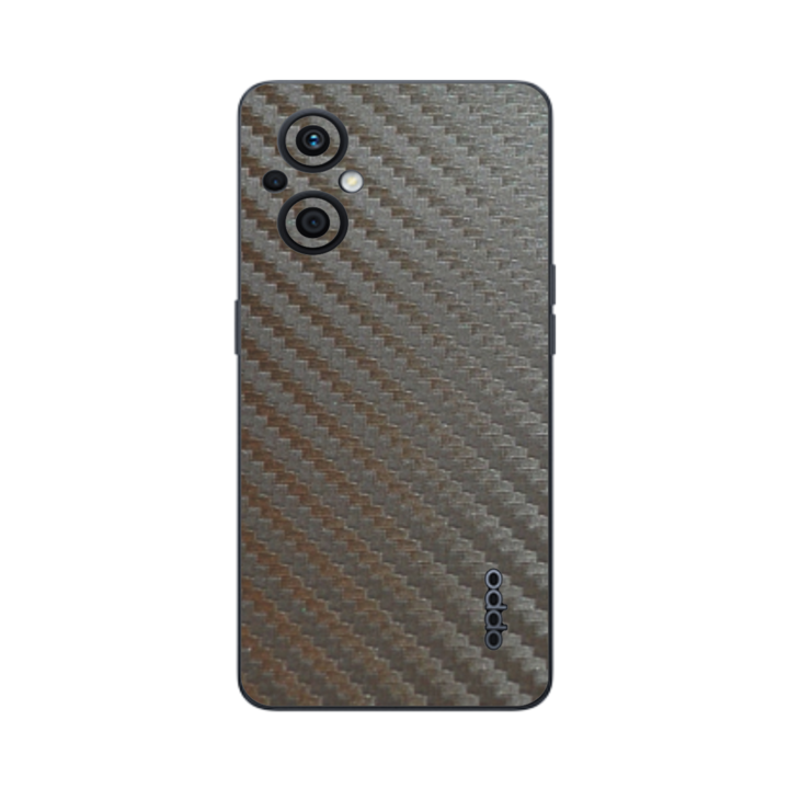 Защитно фолио iSkinz за Oppo Reno7 Lite 5G, Reno7 Z 5G - Carbon Gray Silver Simple Cut, Adhesive Skin Full Body Cover for Back Case