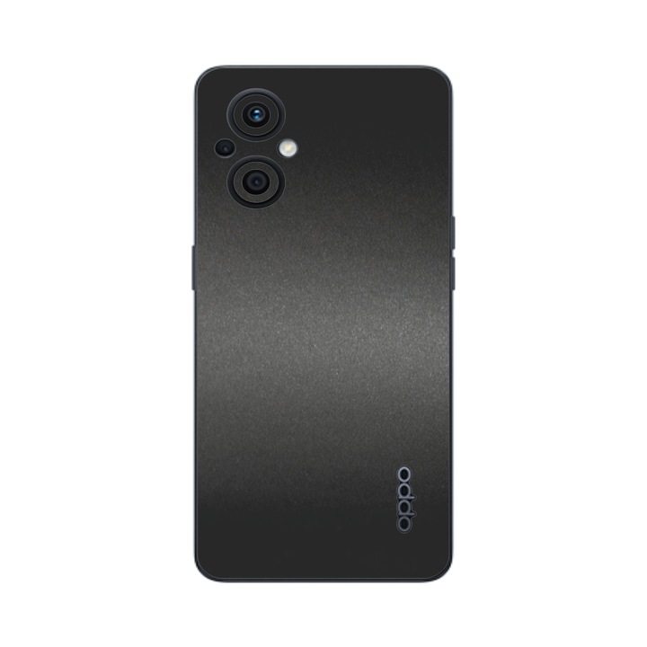 Защитно фолио iSkinz за Oppo Reno7 Lite 5G, Reno7 Z 5G - матово черно, проста кройка, залепваща кожа, заден капак