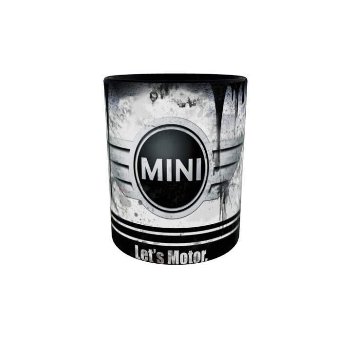 Cana gift shop personalizata cu mesaj, Mini cooper, din ceramica, 330ml