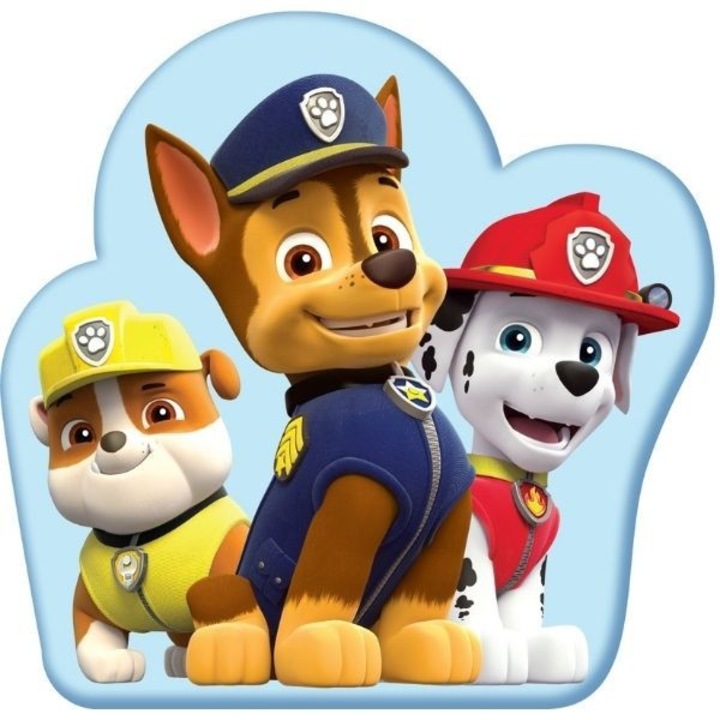 Carbotex figurás párna, Paw Patrol trió, tarka, poliészter, 35x39 cm