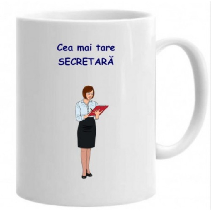 Cana cu mesa "Cea mai tare secretara", 1, 330 ml, Profitop