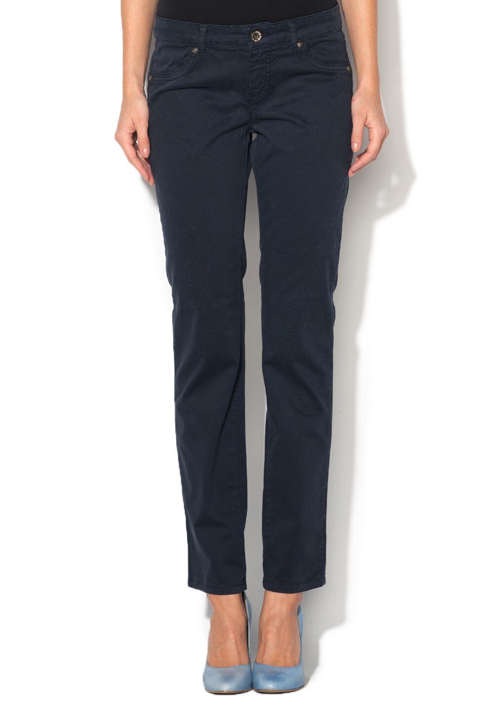 Sisley Pantaloni slim fit bleumarin Tokyo W26-L27 - eMAG.ro