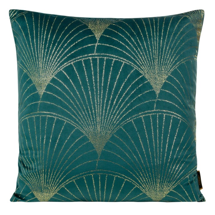 Fata de perna decorativa BLINK-21 45x45 Eurogold turcoaz inchis/auriu deschis