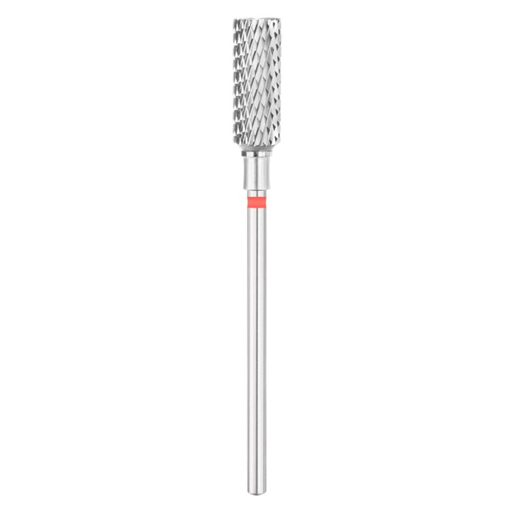 Capat cilindric pentru freza unghii Activeshop, EXO PRO, Carbura, 5 mm, Granulatie fina, Argintiu