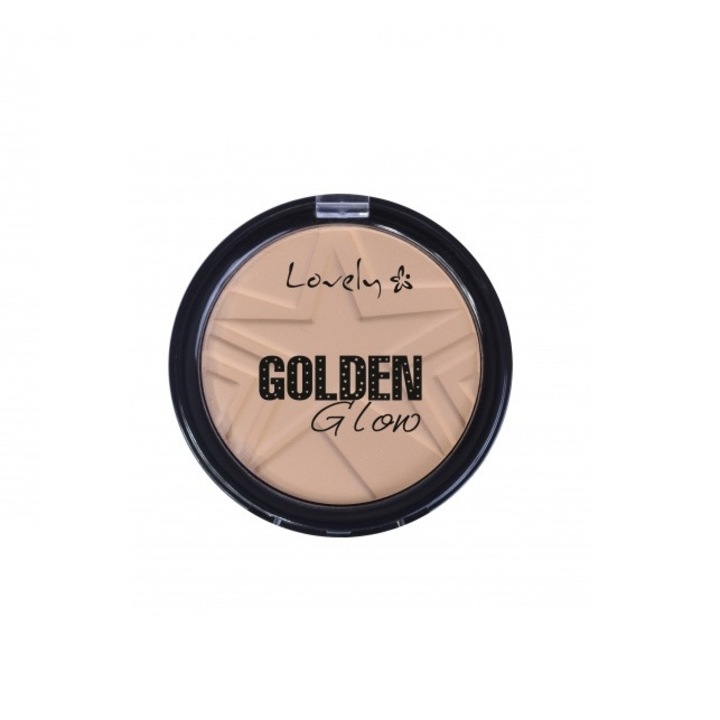 Lovely Golden Glow kompakt púder 02. sz., 10 g
