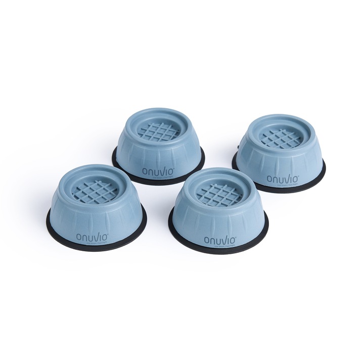 Set 4 picioruse antivibratii, anti-zgomot si antiderapante, cauciuc natural pentru masina de spalat, uscator sau frigider, Onuvio™