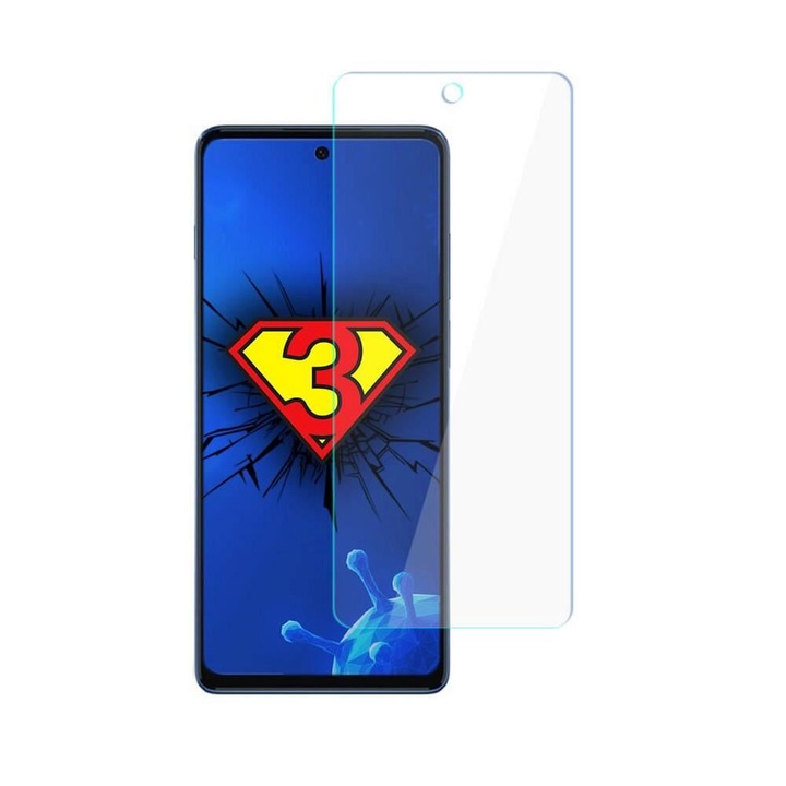 Екранно фолио 3MK SilverProtection+, за Motorola Moto G200 5G, пълно покритие, гел приложение, прозрачно