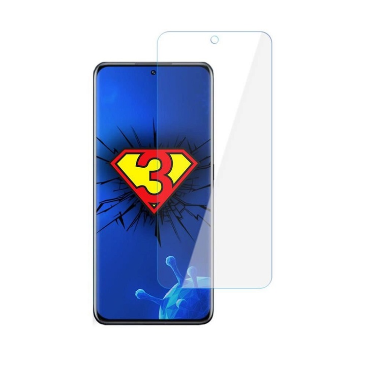 Képernyőfólia 3MK SilverProtection+, Xiaomi 12 / 12X-hez, teljes fedőfólia, géles felvitel, átlátszó