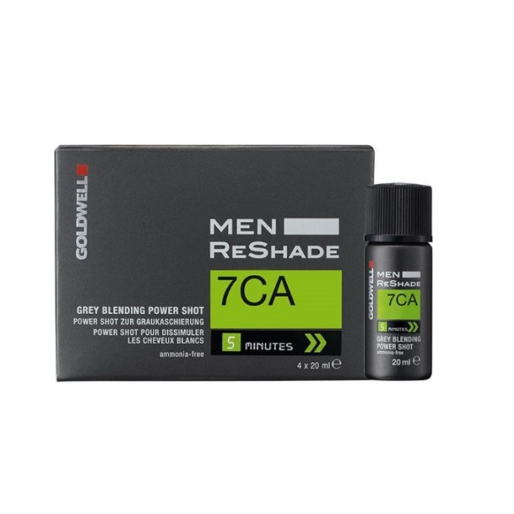 Set vopsea de par pentru barbati Goldwell Men Reshade 7CA, Blond Mediu Cenusiu, 4x20ml