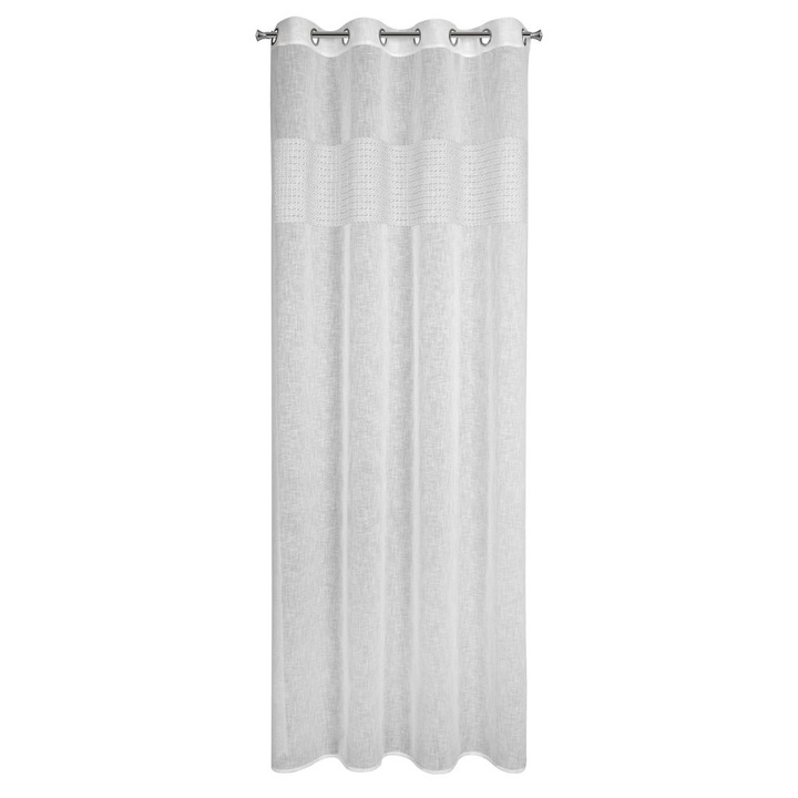 Perdea decorativa cu inele metalice Vicky 140x250 Eurofirany Alb