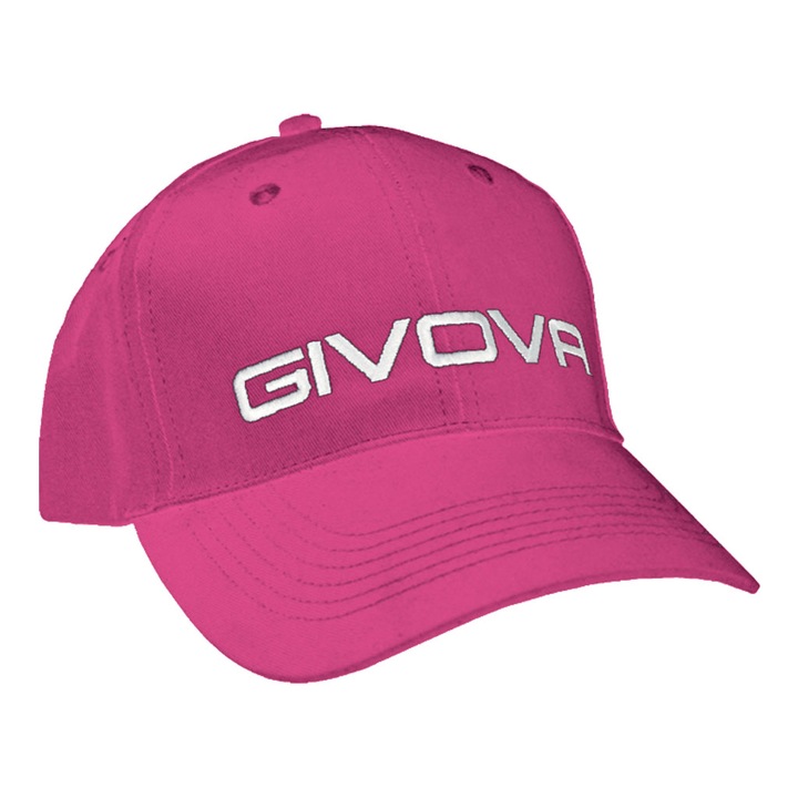 Sapca de bumbac cu logo brodat givova, fucsia, one size