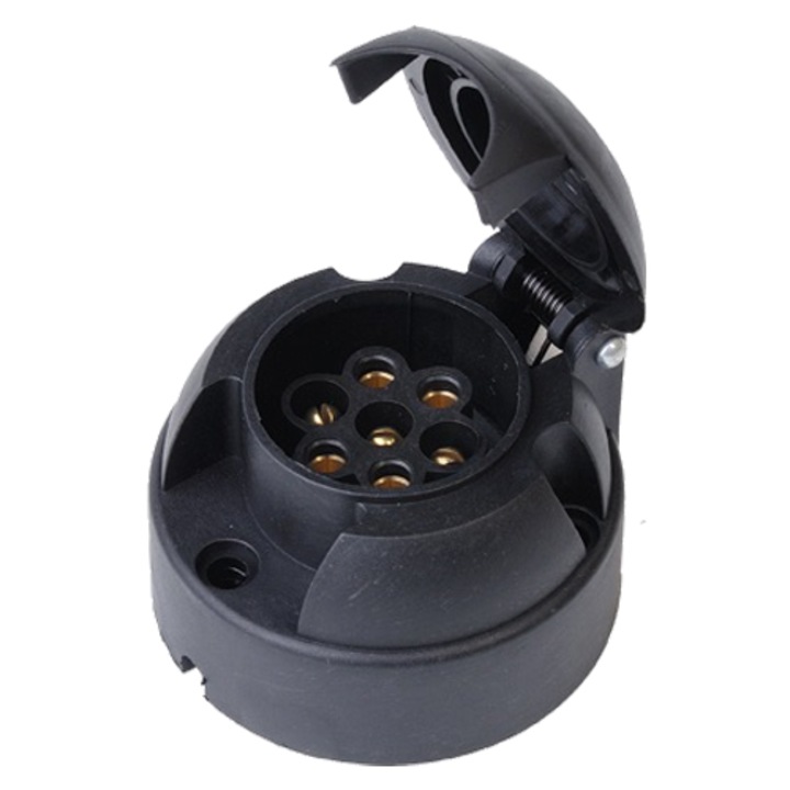 Priza remorca plastic, 7 poli, 12V, Cridem