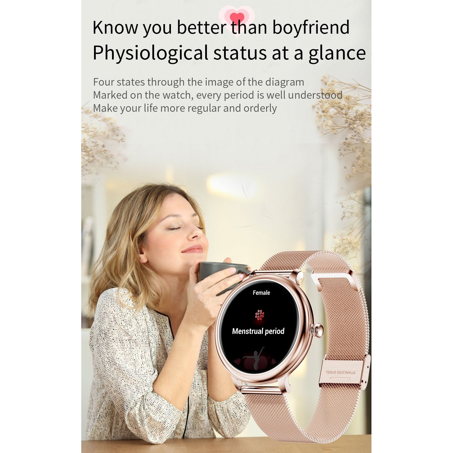 Smartwatch Rubin™ GOLD IdealStore Full HD, 1,09-инчов екран с резолюция ...