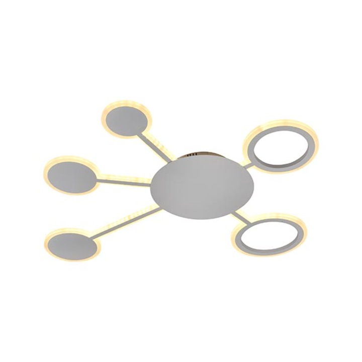 Lustra led moderna slim Lustra alb led inclus 3 Functii Telecomanda L8882/5WH