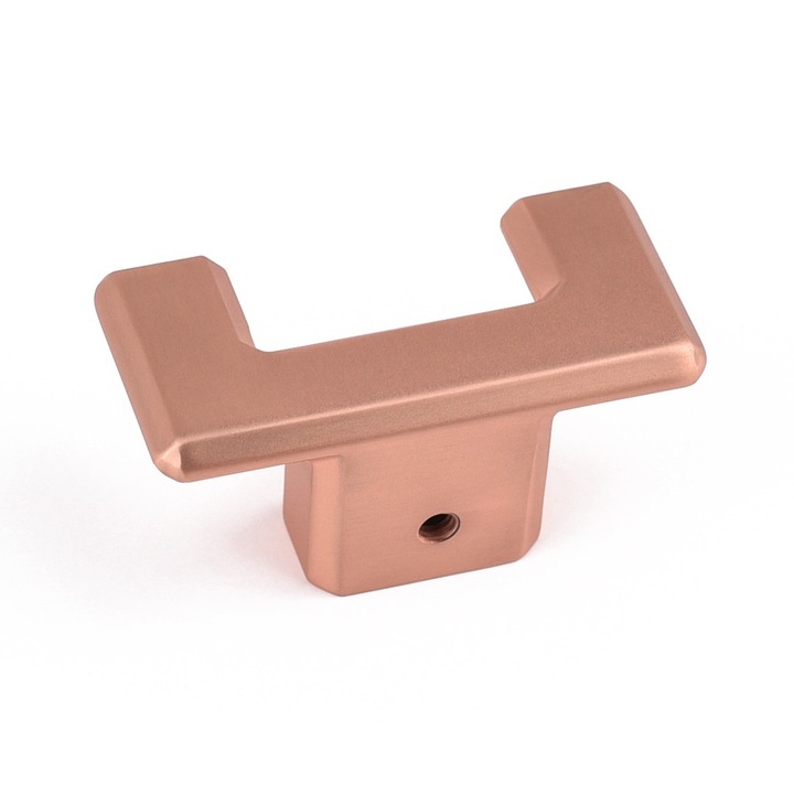 Двойна закачалка Carli, матово сатенирано медно покритие CB, 80x40x35 mm
