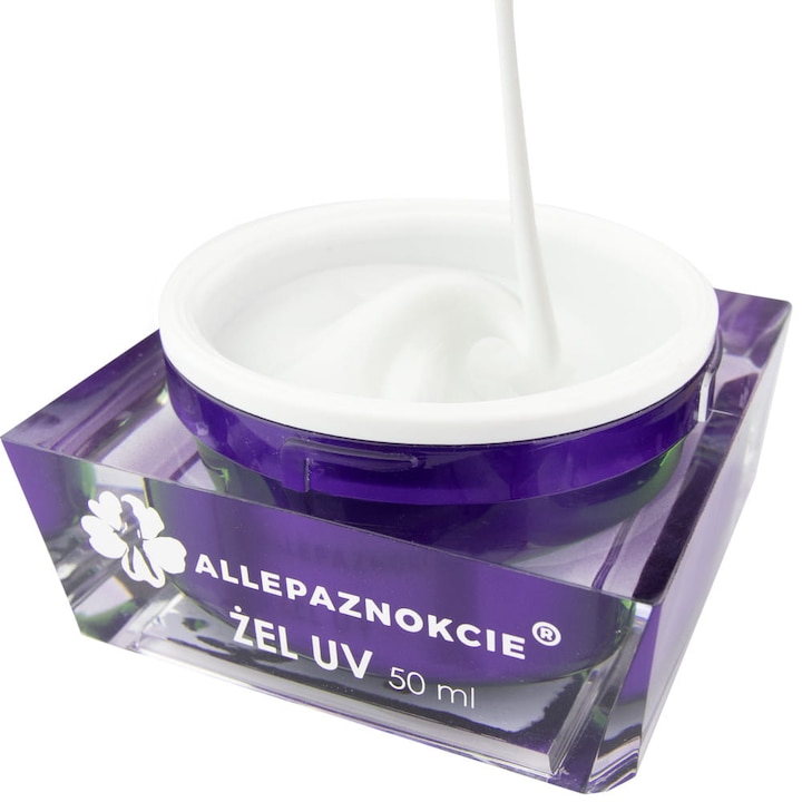 Gel pentru unghii, Allepaznokcie, Jelly Total White, 50 ml