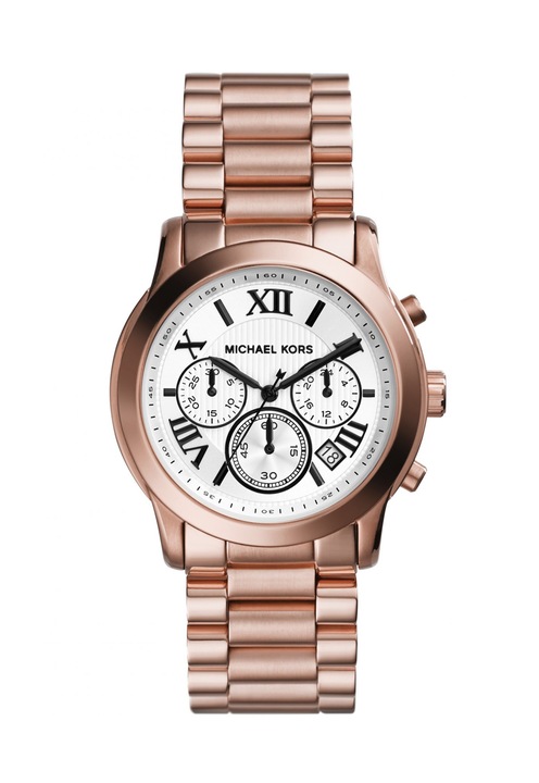 Ceas cronograf auriu rose cu alb, de dama, Michael Kors, MK5929