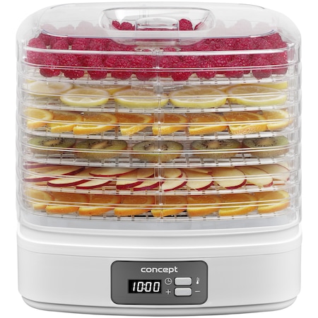 Deshidrator fructe, legume, ciuperci, flori, ierburi, paste digital 260 W Concept SO2080 , control digital, 6 tavi.