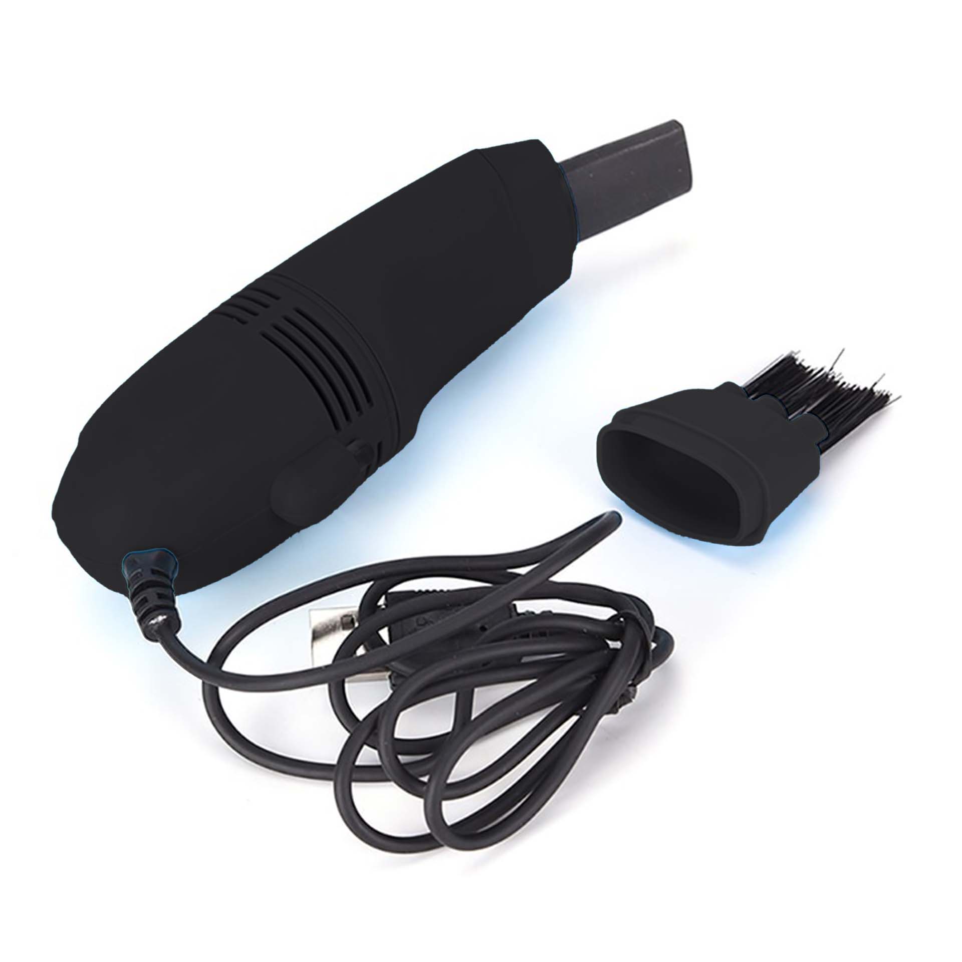 Tentacle Ride End Mini aspirator, slot-uri USB, laptop, perie, 1 L, 14 x 4 x 4 cm, negru,  Dalimag - eMAG.ro