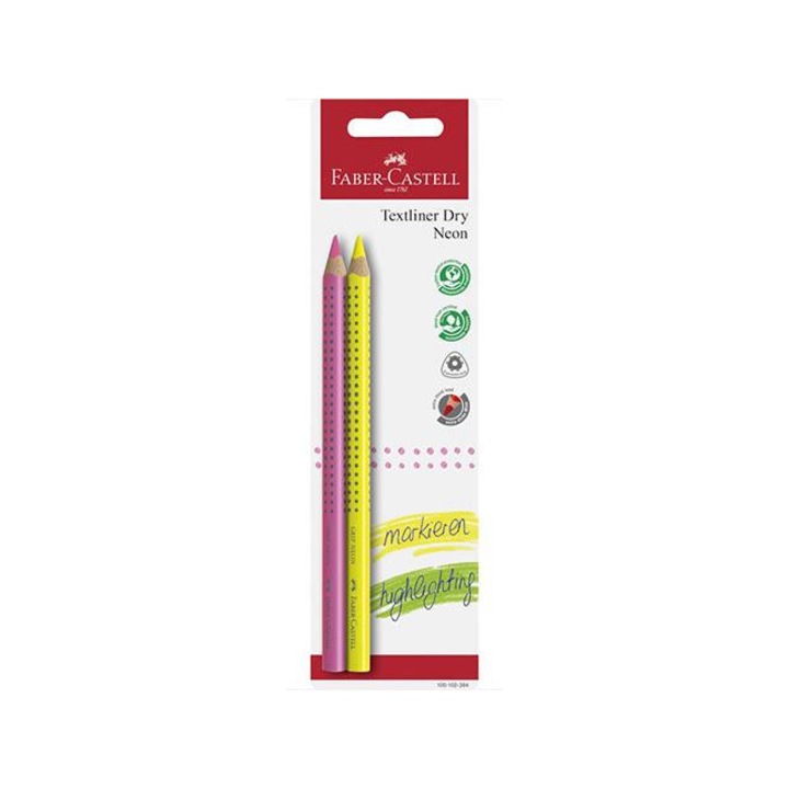 Faber-castell: grip jumbo neon szövegkiemelő ceruza 2db-os szett