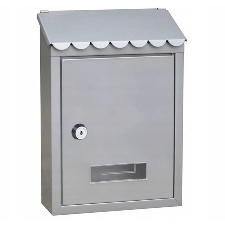 Пощенска кутия, Zola®, метал, сива, 29x21x6.2 см