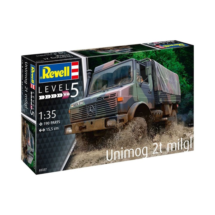Сглобяем модел, Revell, Unimog 2T milgl, 190 части